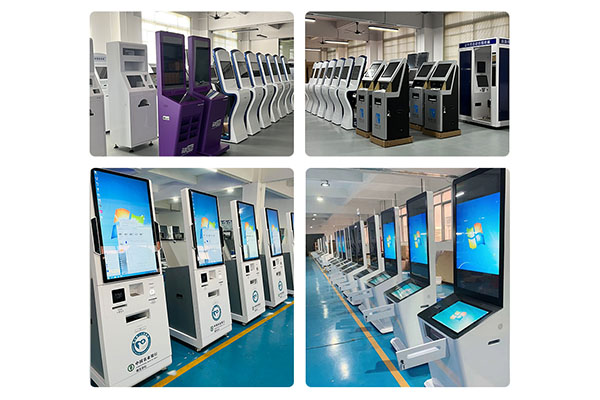 Self-service machine case display